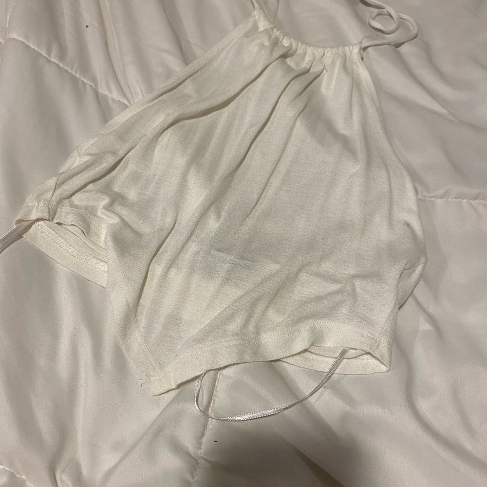 Fashion Nova Cream Halter Top